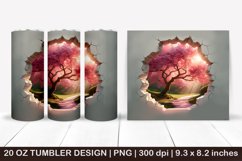 3D tumbler, 3D cracked wall, 3D Brocken wall, Spring Tumbler Product Image 1