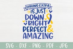 Down Syndrome Awareness SVG - Down Right Perfect Product Image 2