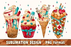 Nurse Life Dessert Sublimation Design PNG, Sweets T Shirt Product Image 1