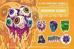 Nightmarish eyeball cluster ghoul nurse slime samurai horror Product Image 1
