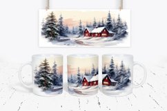 Christmas snowy Sublimation Mug Wrap Product Image 1