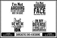 Sarcastic Svg 4 Designs Product Image 1