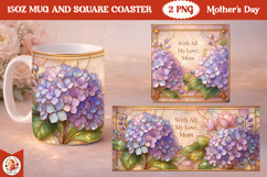 Mother’s Day luxury Mug &amp; Coaster Sublimation Design Product Image 1