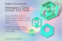 Hexagon 2 Clay Cutter - Cookie Cutter STL File Product Image 1