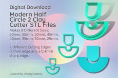 Modern Circle 2 Combo Clay Cutter - Cookie Cutter STL File Product Image 1