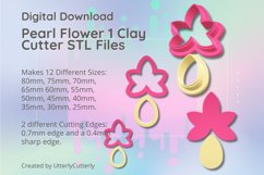 Pearl Flower 1 Clay Cutter Earring -Cookie Cutter Product Image 1