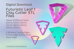Futuristic Leaf 1 Clay Cutter Earring -Cookie Cutter Product Image 1