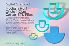 Modern Circle 1 Clay Cutter - Cookie Cutter STL File Product Image 1