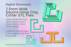 7.5mm Wide Circle Hoop Clay Cutter Earring -Cookie Cutter Product Image 1