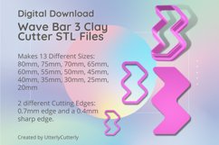 Wave Bar 3 Clay Cutter - Cookie Cutter STL File Product Image 1