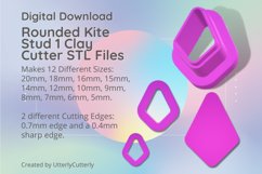 Stud Micro Rounded Kite Diamond 1 Clay Cutter -Cookie Cutter Product Image 1