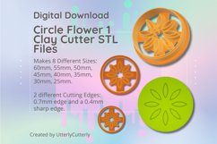 Clay Cutter STL File Circle Flower 1 Product Image 1