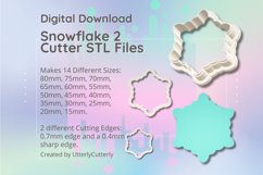 Clay Cutter STL File Snowflake 2- Christmas Earring Digital Product Image 1