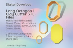 Long Octogon 1 Clay Cutter - Cookie Cutter STL File Product Image 1