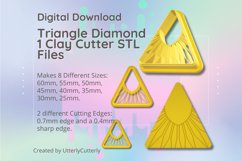 Clay Cutter STL File Triangle Diamond 1 - Earring Digital Fi Product Image 1