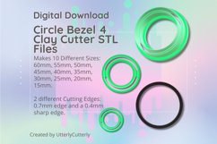 Clay Cutter STL File - Circle Bezel 4- Earring Digital File Product Image 1