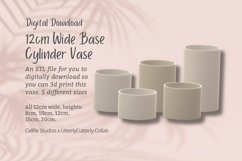 12cm Wide Base, Cylinder Vase STL File Product Image 1