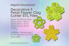 Clay Cutter STL File - Decorative 5 Petal Flower Product Image 1