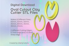 Clay Cutter STL File - Oval Cutout Product Image 1