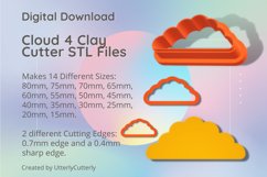 Cloud 4 Clay Cutter - Cookie Cutter STL File Product Image 1