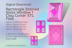 Rectangle Stained Glass Window 1 Earring Clay Cutter Product Image 1
