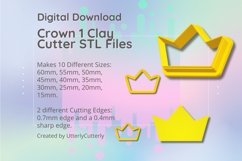 Clay Cutter STL File Crown 1 - Princess Earring Digital File Product Image 1