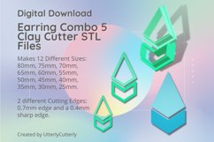 Earring Combo 5 Clay Cutter - Cookie Cutter STL Product Image 1