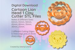 Clay Cutter STL File - Cartoon Lion Clay Cutter Earring -C Product Image 1
