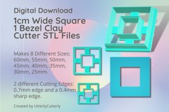 1cm Wide Bezel Square 1 Clay Cutter - Cookie Cutter STL Product Image 1