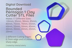 Rounded Pentagon 1 Clay Cutter - Cookie Cutter STL File Product Image 1