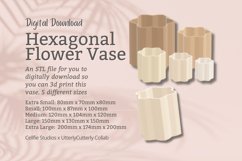 Hexagonal Flower Vase Planter Pot 1 STL File - Digital Downl Product Image 1