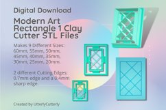 Modern Art Rectangle 1 Clay Cutter Cookie Cutter STL Product Image 1