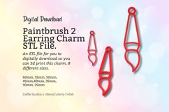 Paintbrush Earring 2 Charm STL File - Digital Download -8 Si Product Image 1