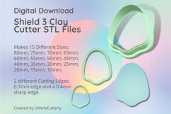 Shield 3 Clay Cutter Earring -Cookie Cutter Product Image 1