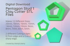 Stud Micro Pentagon 1 Clay Cutter - Cookie Cutter Stl Product Image 1