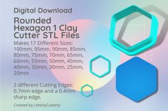 Rounded Hexagon 1 Clay Cutter - Cookie Cutter STL File Product Image 1