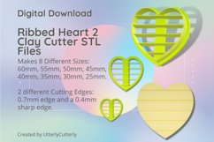 Ribbed Heart 2 Clay Cutter - Cookie Cutter STL File Product Image 1
