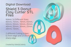 Shield 3 Donut Clay Cutter Earring -Cookie Cutter Product Image 1