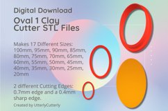 Oval 1 Clay Cutter - Cookie Cutter STL File Product Image 1