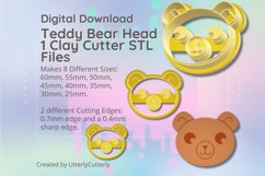 Clay Cutter STL File - Teddy Head 1 Clay Cutter Earring -C Product Image 1