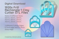 1920s Frill Rectangle 1 Earring Clay Cutter -Cookie Cutter Product Image 1