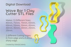 Wave Bar 1 Clay Cutter - Cookie Cutter STL File Product Image 1
