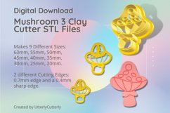 Mushroom 3 Earring Clay Cutter - Cookie Cutter Product Image 1