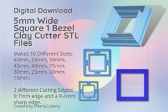5mm Wide Bezel Square 1 Clay Cutter - Cookie Cutter STL File Product Image 1