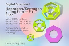 Heptagon 2 Clay Cutter Earring -Cookie Cutter Product Image 1
