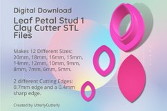 Stud Micro Leaf Petal Clay Cutter - Cookie Cutter Stl Product Image 1