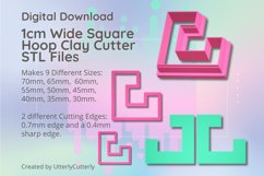 1cm Wide Circle Hoop Clay Cutter Earring -Cookie Cutter Product Image 1