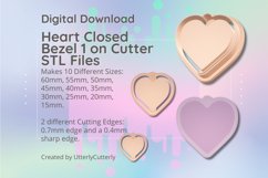 Clay Cutter STL File - Heart Closed Bezel with add on - Earr Product Image 1
