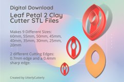Leaf Petal 2 Clay Cutter - Cookie Cutter STL File Product Image 1