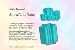 Snowflake Vase STL File - Digital Download -6 Sizes- Homewar Product Image 1